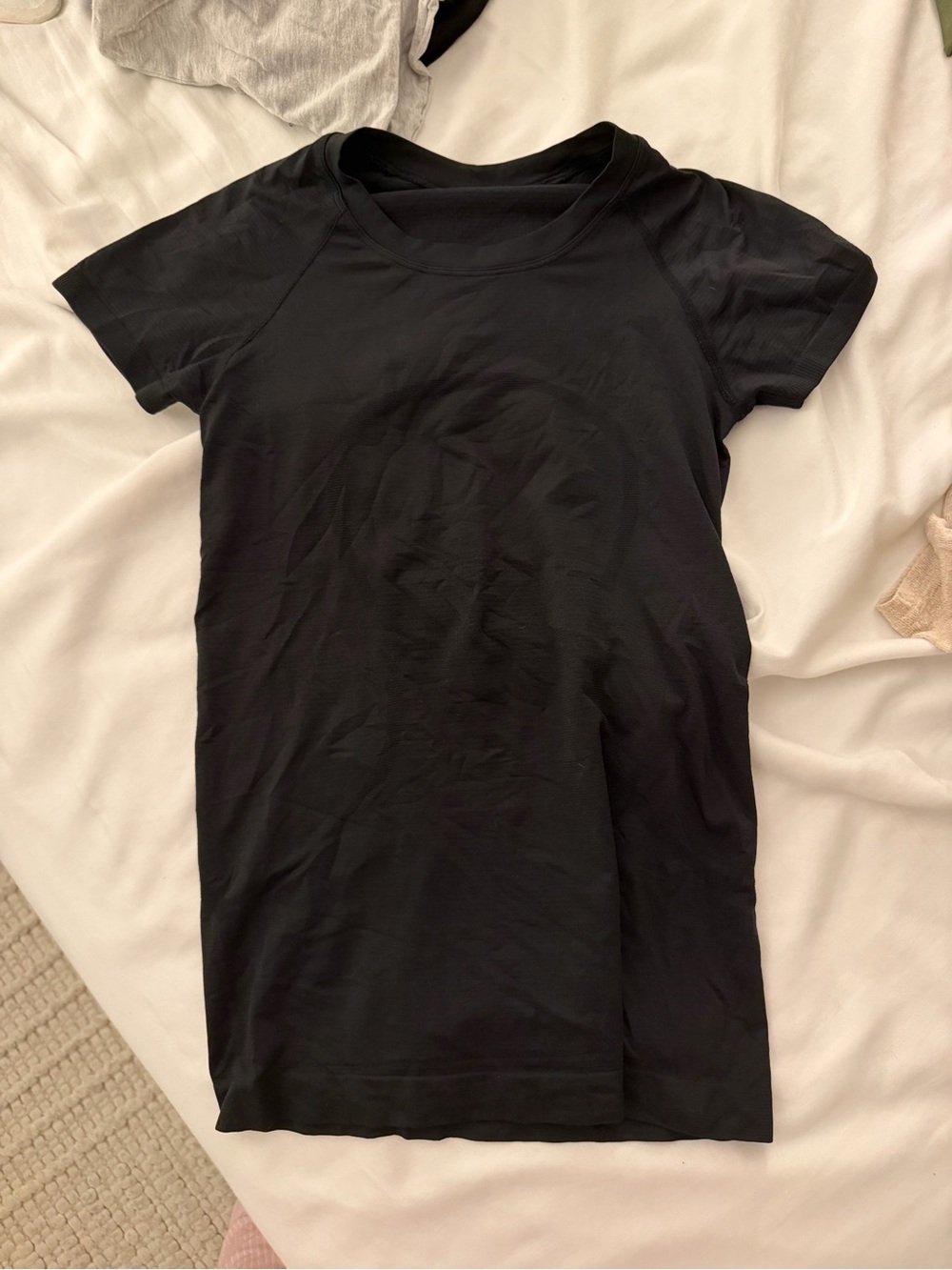lululemon athletica Black Short-Sleeve Crew Tee